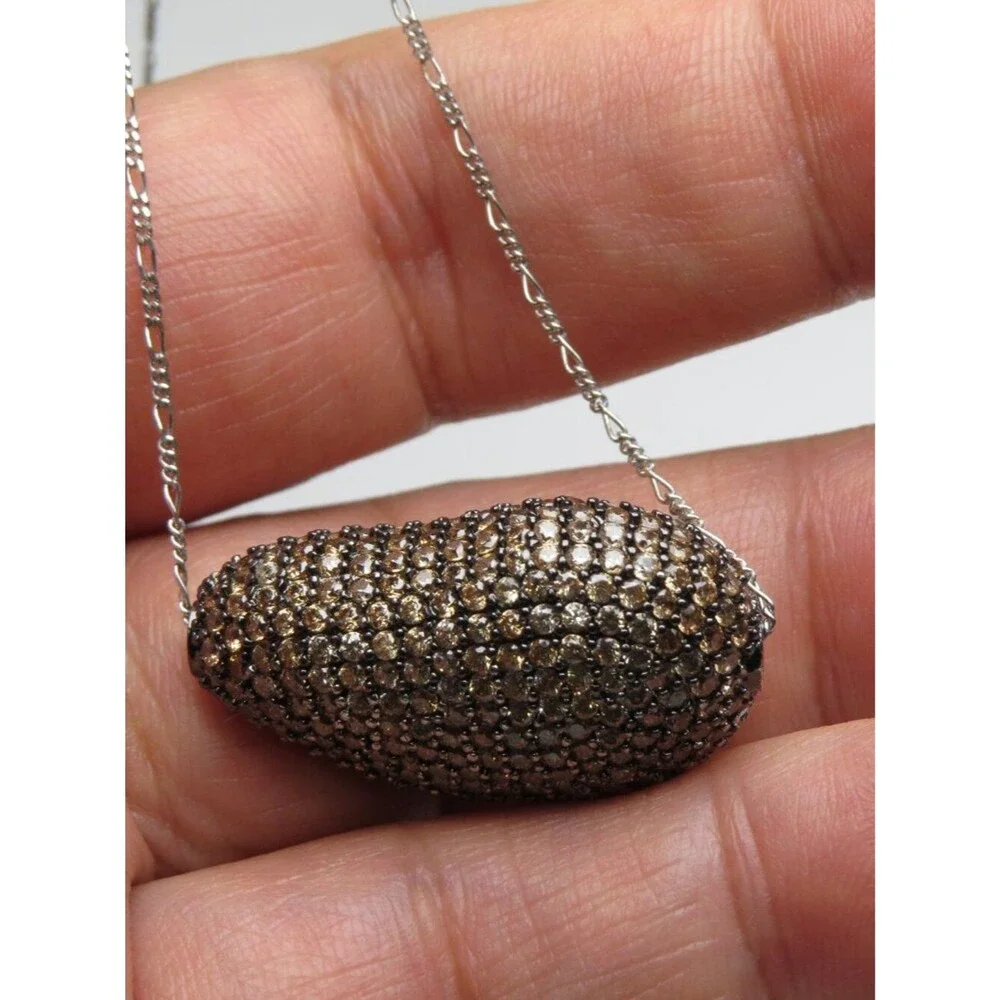 *925 Sterling Silver Diamond Pendent Necklace